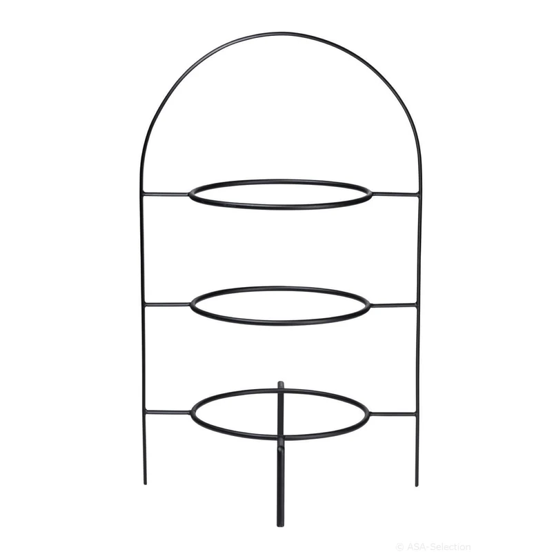 Etagere 3-stufig für Essteller, schwarz