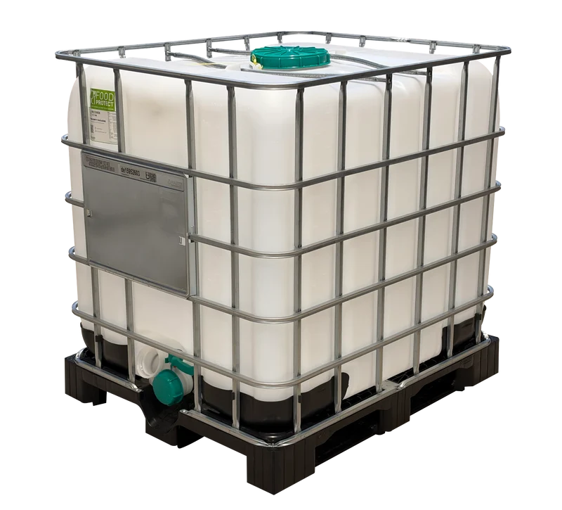 1000 L IBC Container, NEU, Kunststoff-Palette, 225/80, FDA, MAUSER, UN